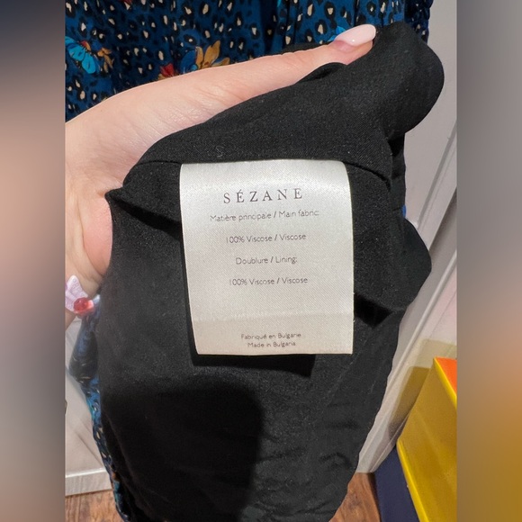 EUC Sezane Titiane Fleur Leopard Canard Floral Midi Dress - Picture 6 of 6